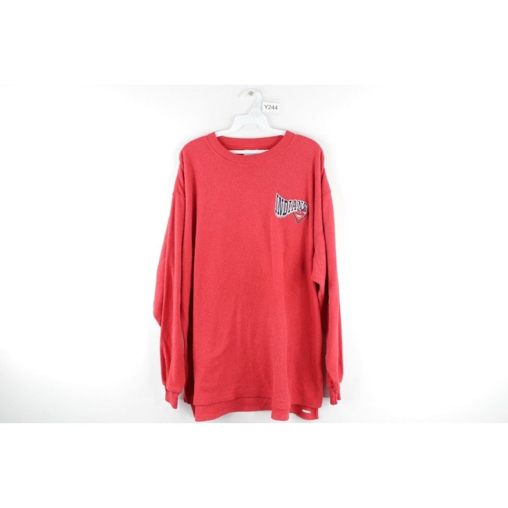 Vintage 90s Chalk Line XL Cleveland Indians Spell Out Terry Cloth Sweatshirt
